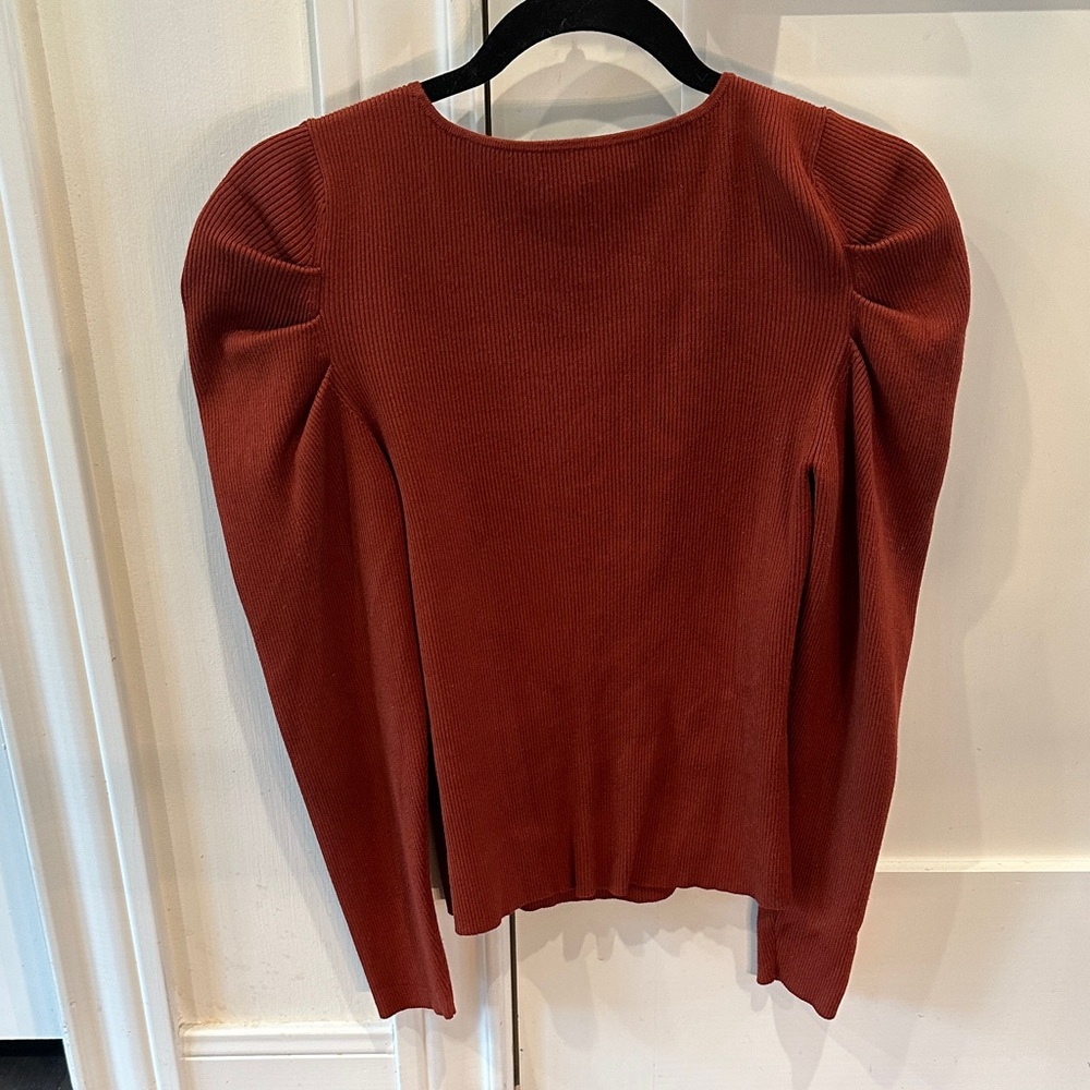 INTERMIX Rust Square Neck Top - Picture 3 of 3